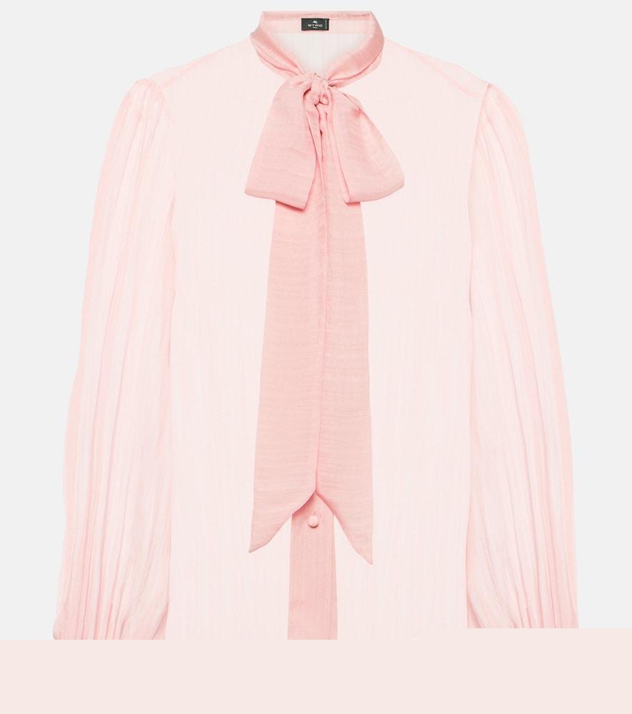 etro bow-detail silk blouse