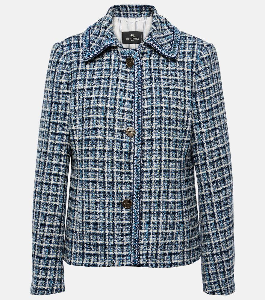 etro cotton-blend tweed jacket