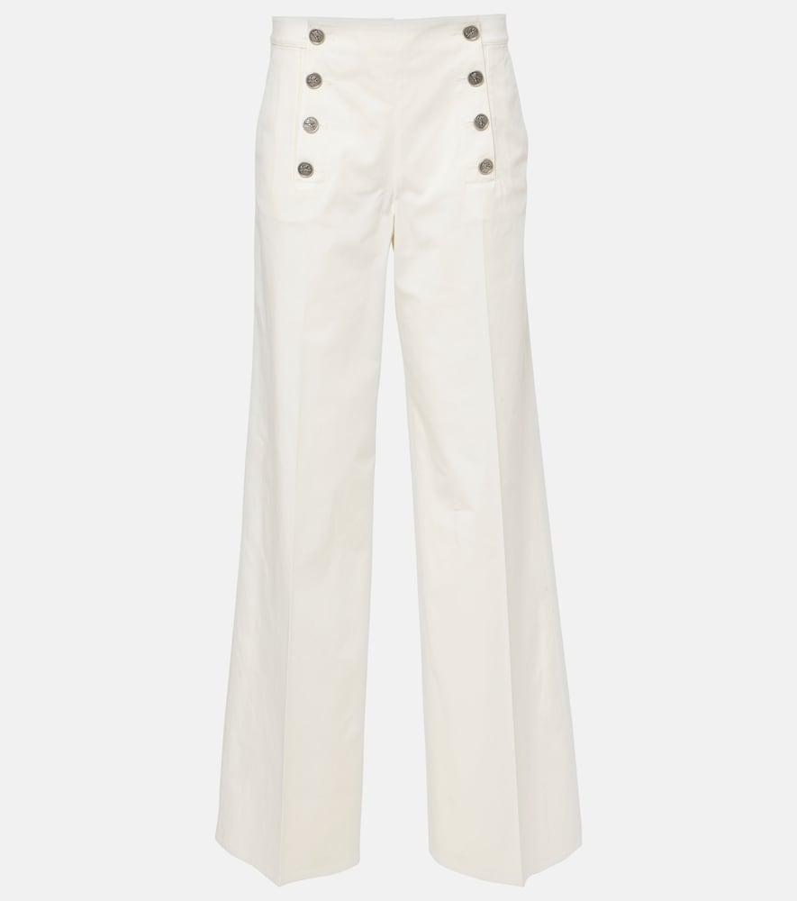etro cotton-blend wide-leg pants
