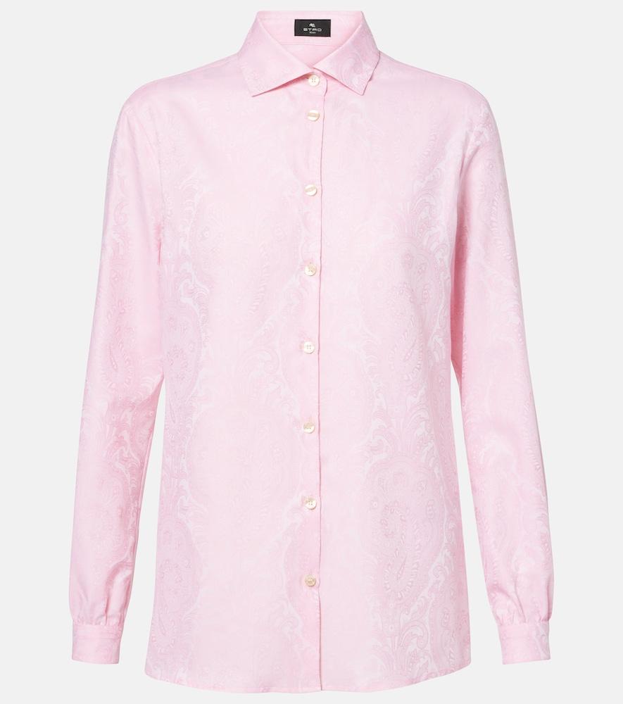 etro cotton jacquard shirt