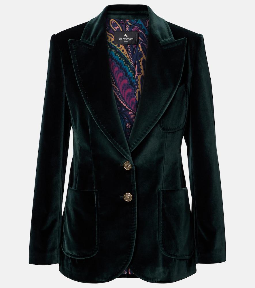 etro cotton velvet blazer