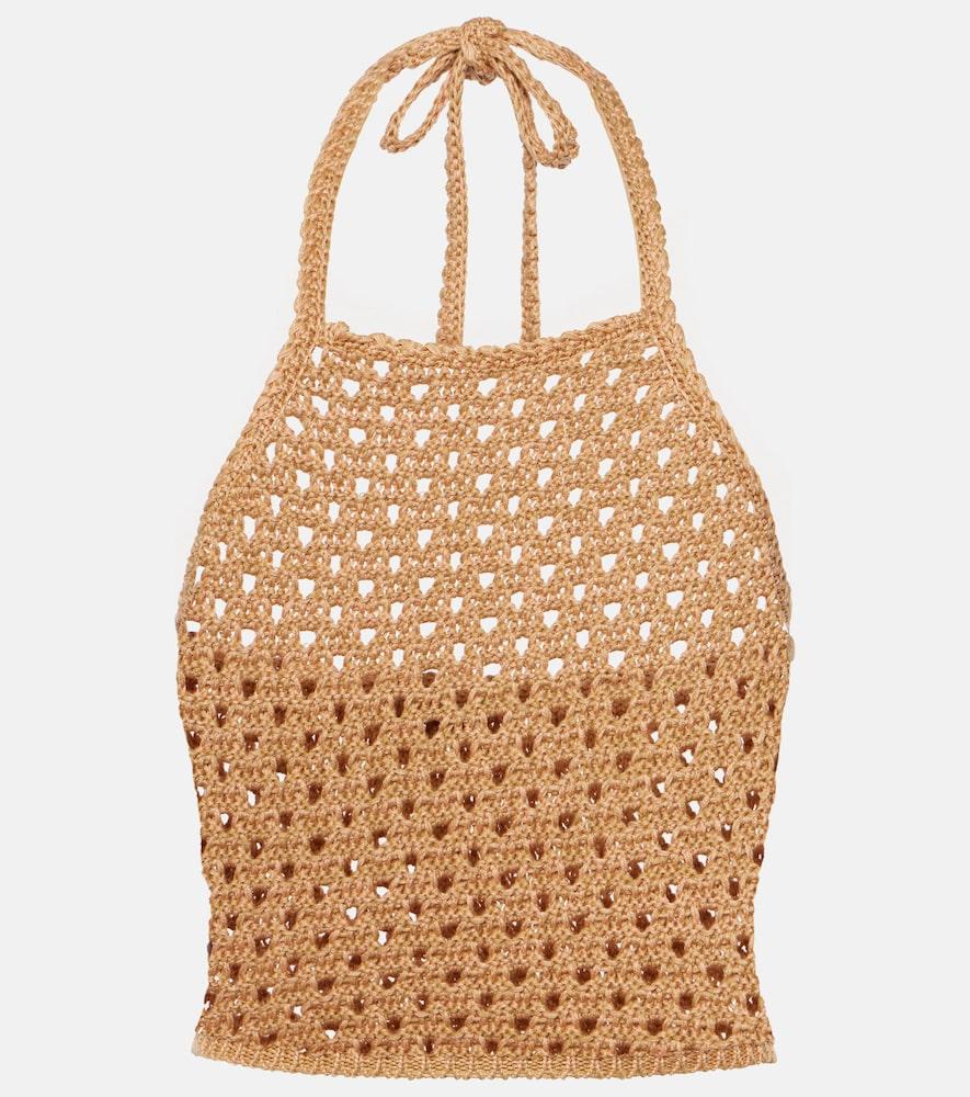etro crochet cotton top