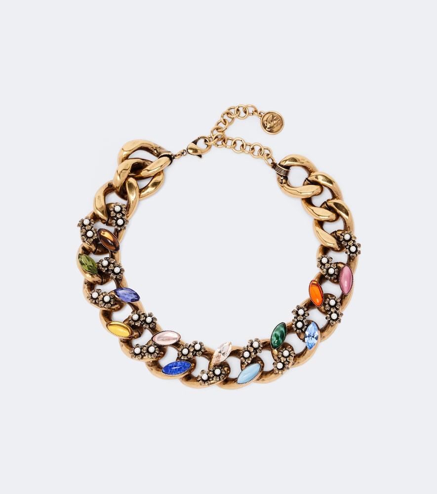 etro embellished chain necklace
