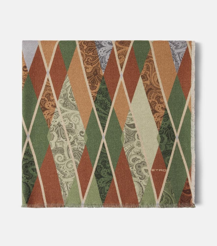 etro harlequin wool throw
