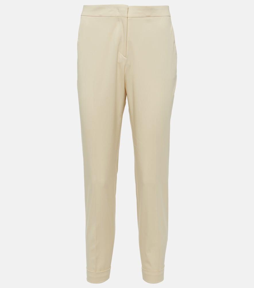 etro high-rise cotton-blend tapered pants