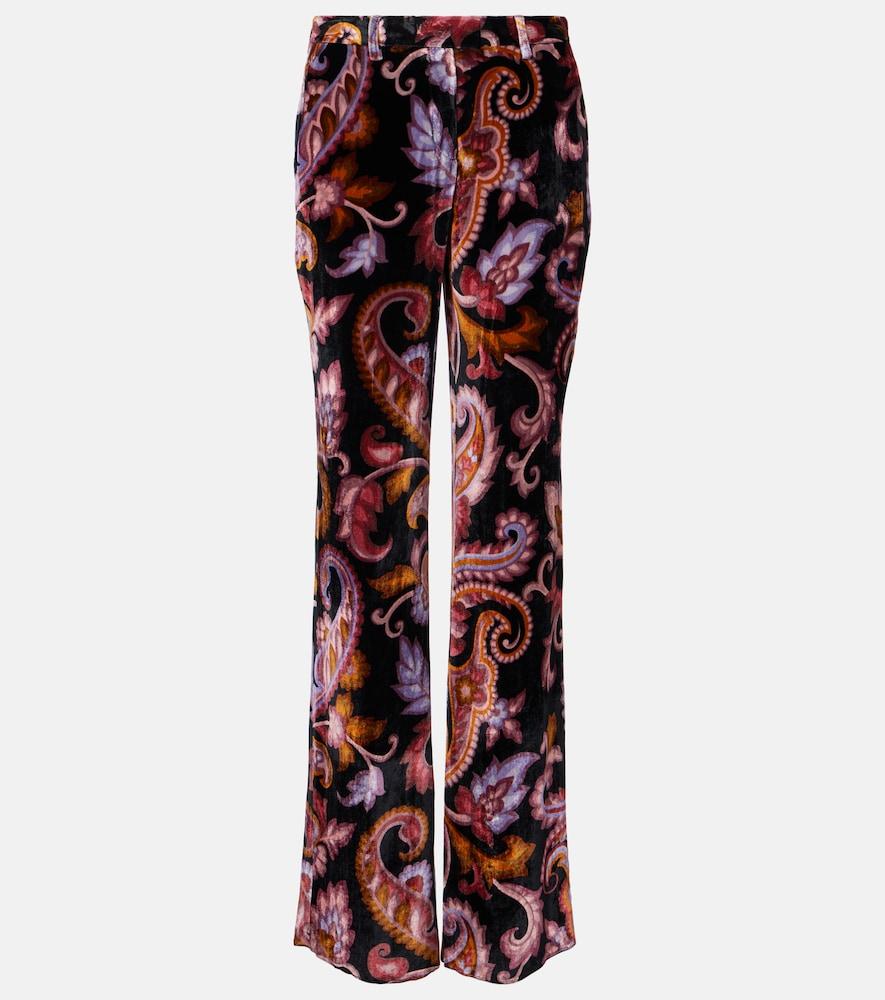 etro jacquard straight pants