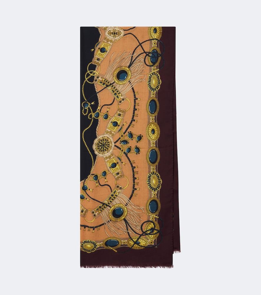 etro jacquard wool scarf