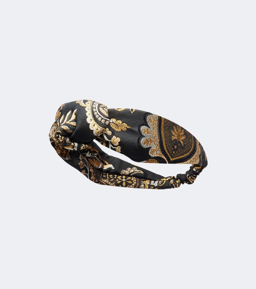 etro knotted jacquard headband