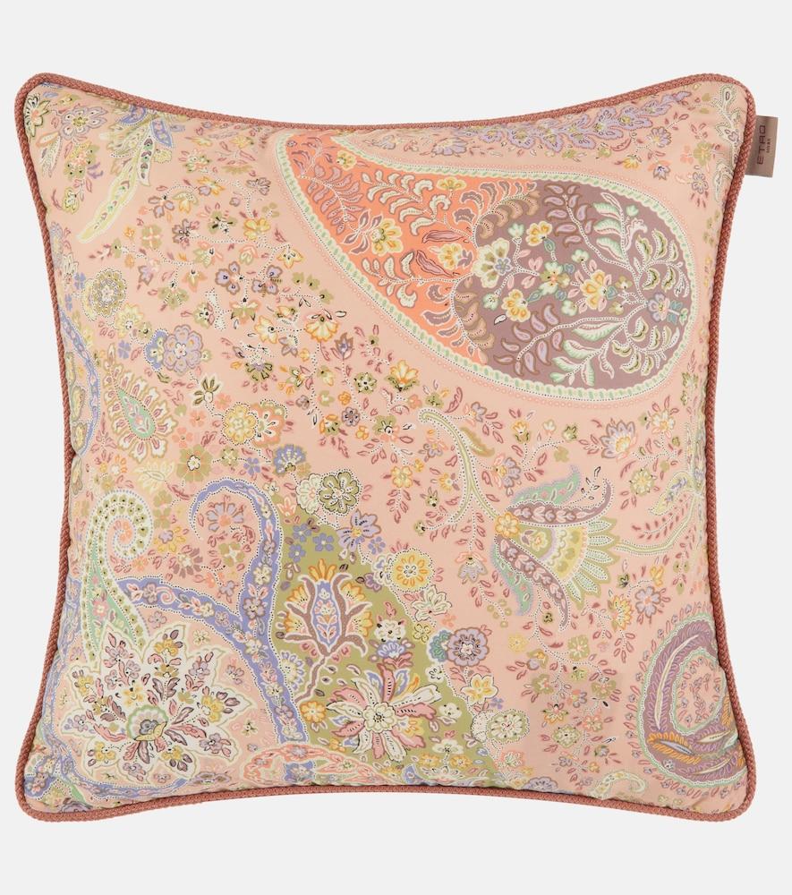 etro maranta paisley cotton cushion