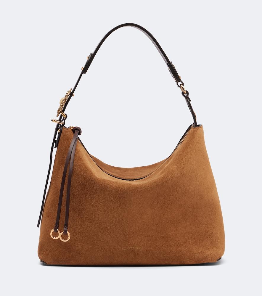etro medium suede shoulder bag
