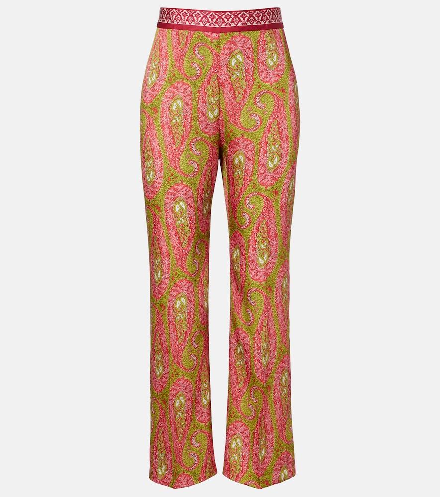 etro paisley bootcut pants