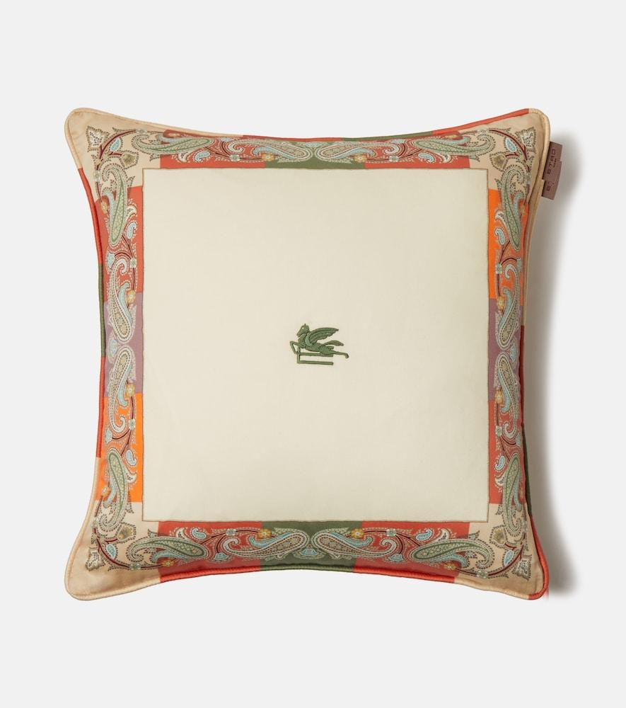 etro paisley cotton cushion