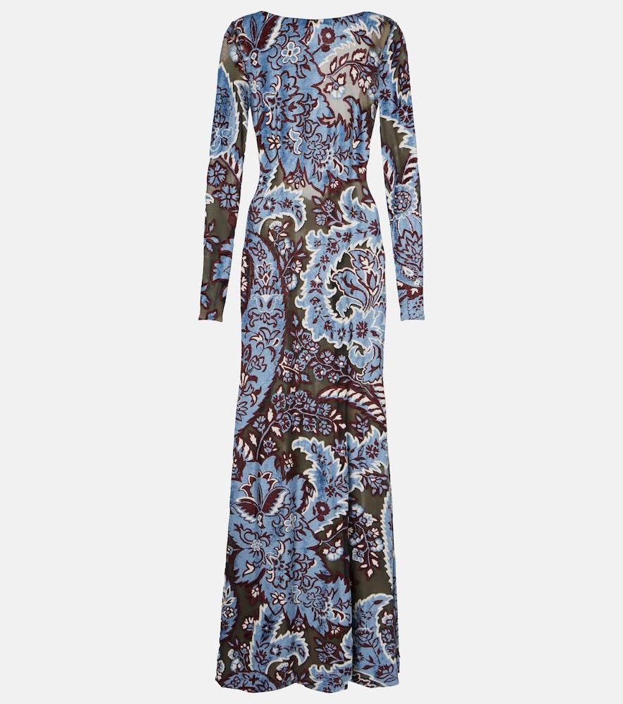 etro paisley crêpe jersey maxi dress