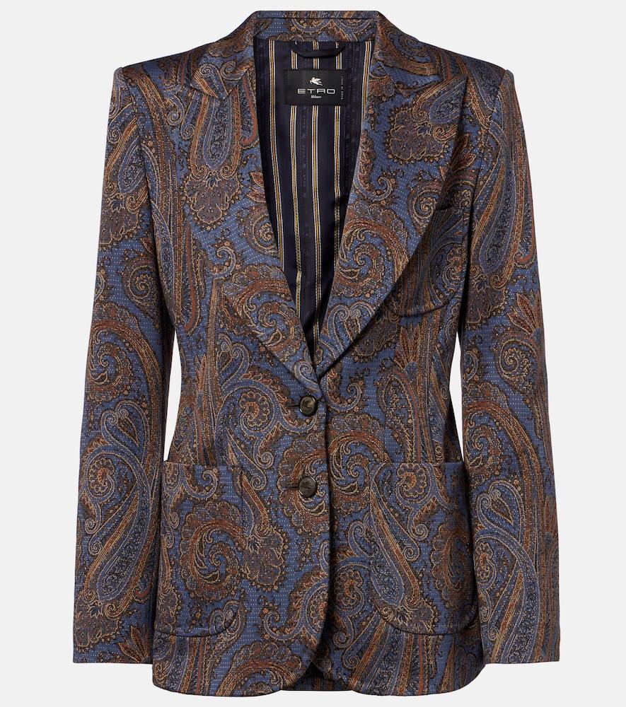 etro paisley jacquard blazer