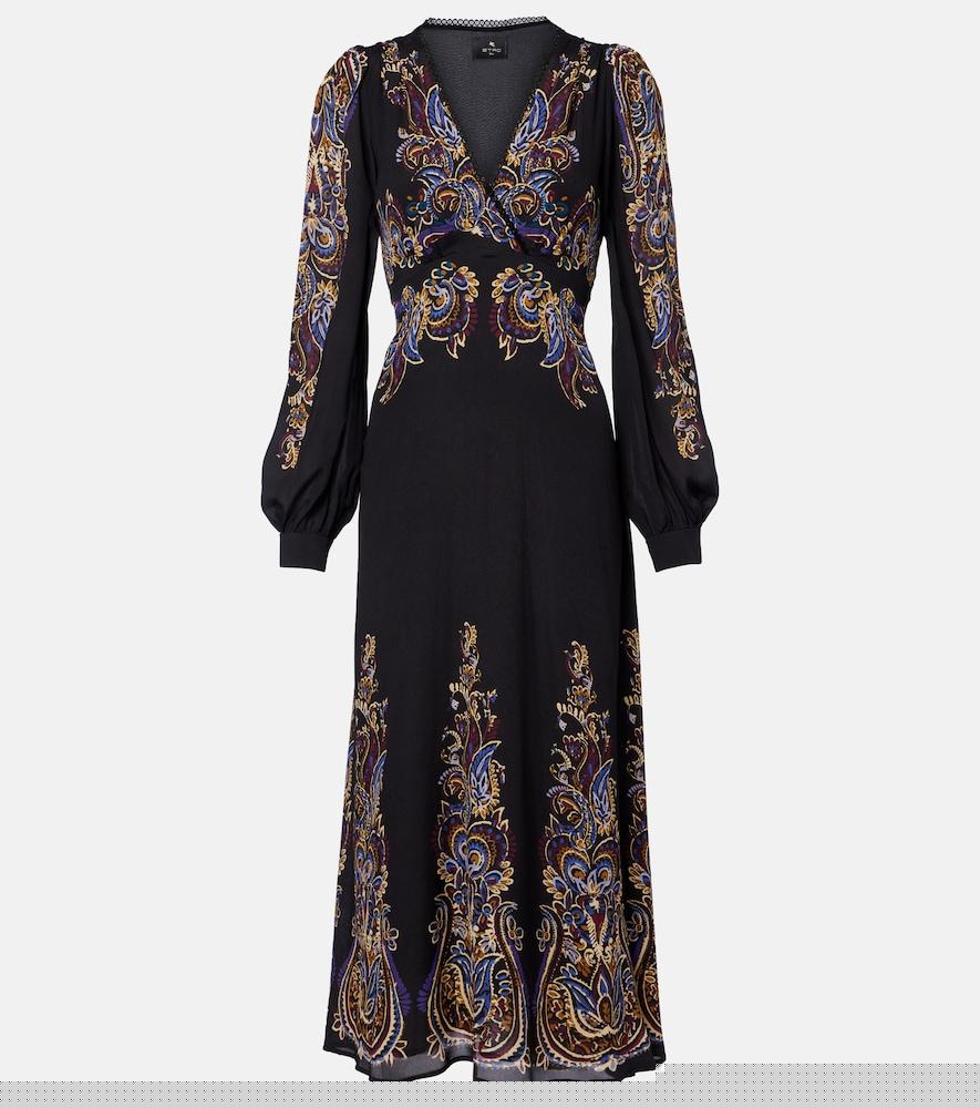 etro paisley midi dress