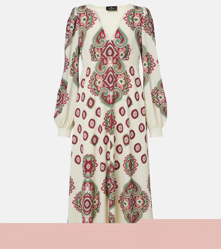 etro paisley midi dress