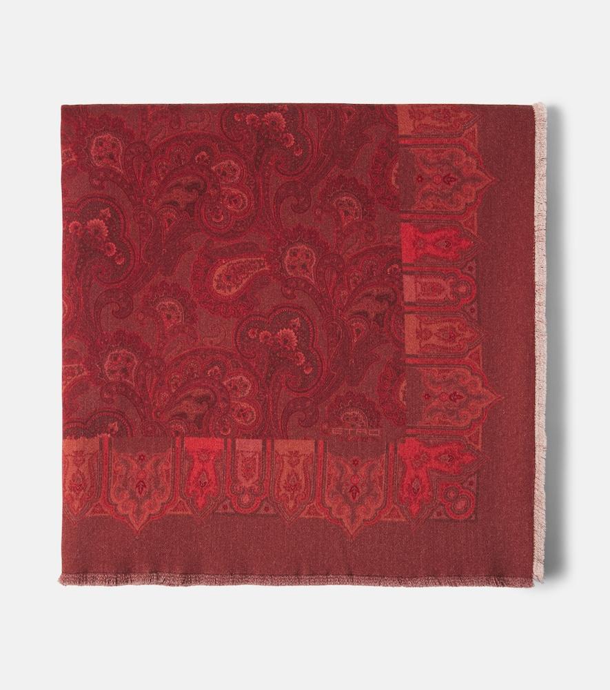 etro paisley printed wool throw
