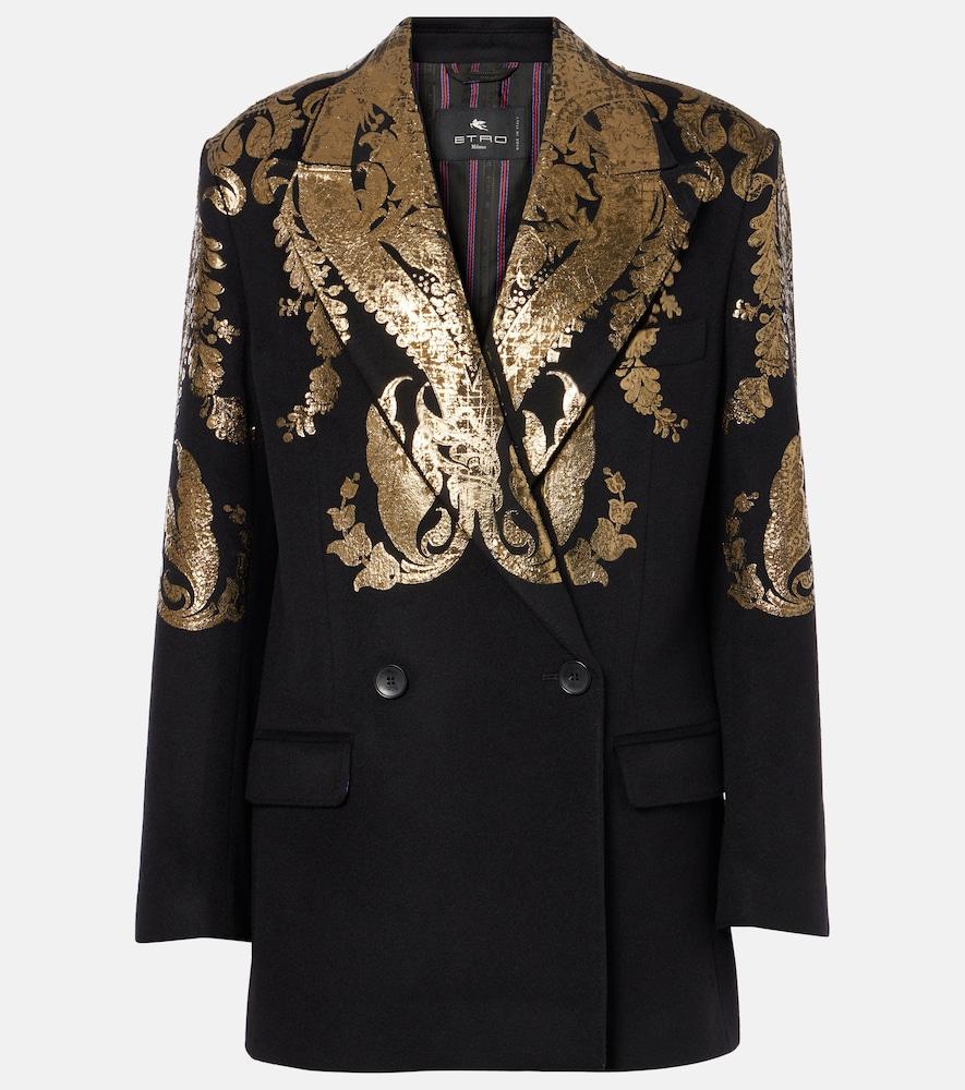 etro paisley wool and cashmere blazer