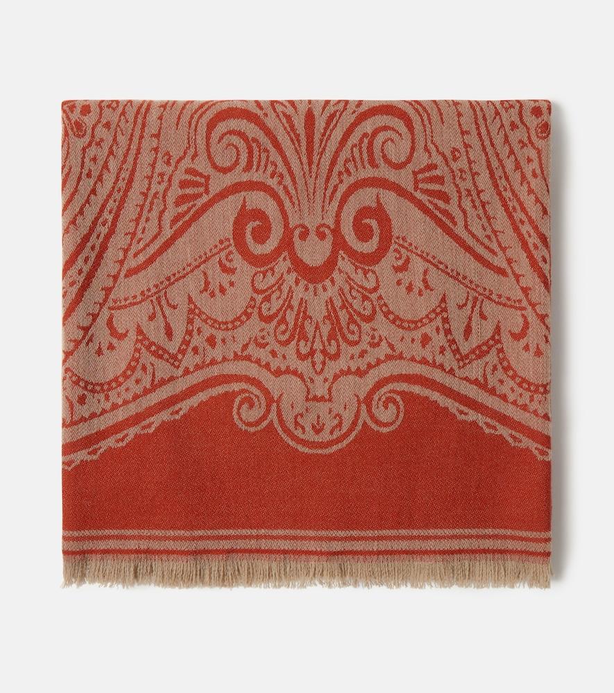 etro paisley wool jacquard throw