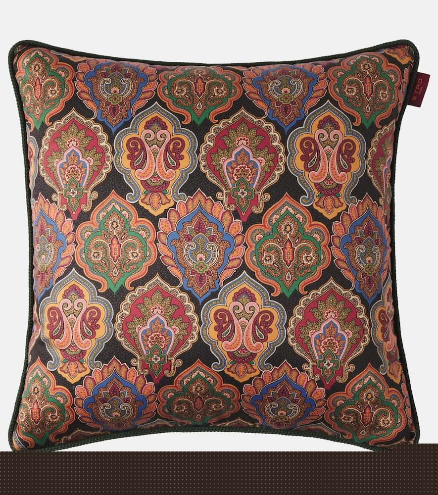 etro pegaso paisley cotton cushion