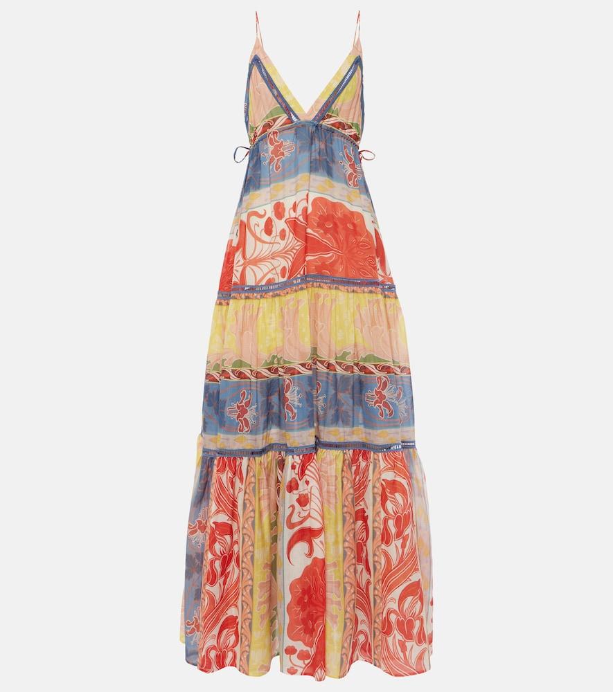 etro printed cotton and silk maxi dress