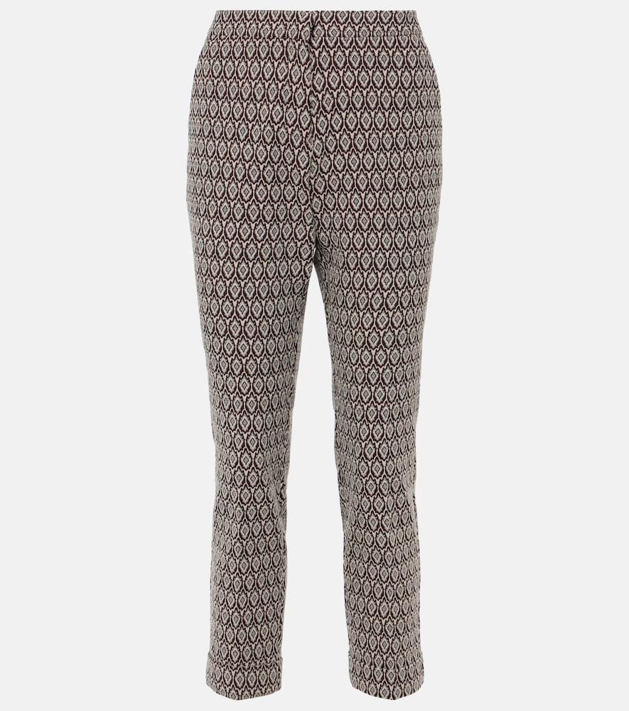 etro printed cotton-blend cropped pants