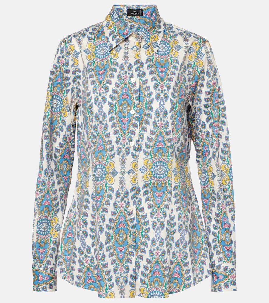 etro printed cotton-blend shirt