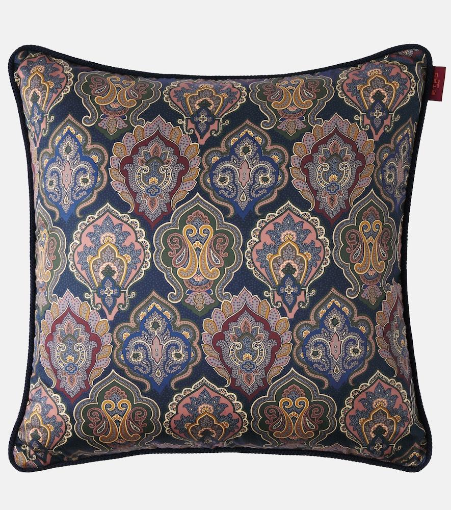 etro printed cotton cushion