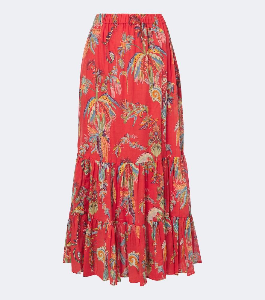 etro printed cotton maxi skirt