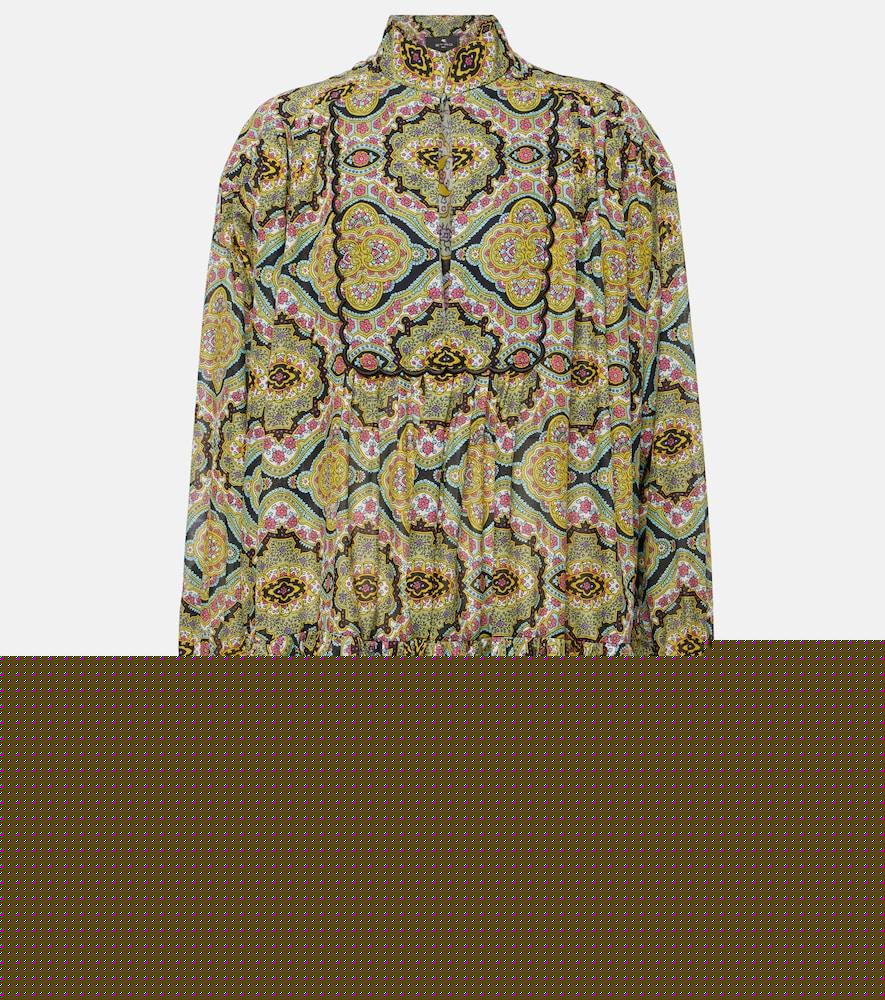 etro printed cotton shirt dress