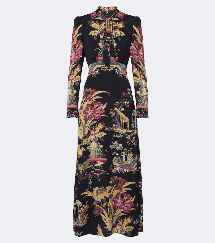 etro printed crêpe de chine maxi dress
