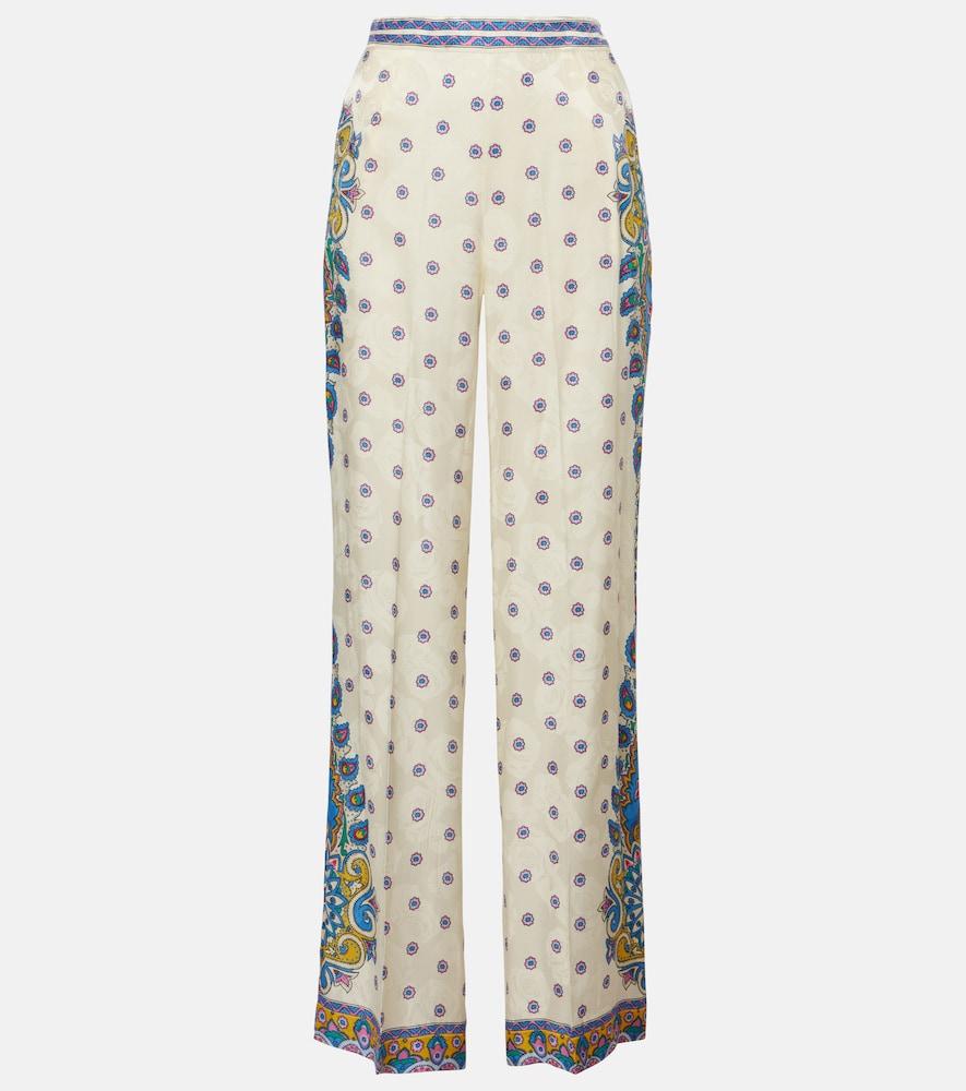 etro printed high-rise straight pants