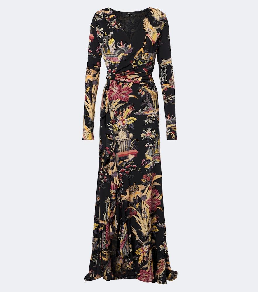 etro printed jersey maxi dress