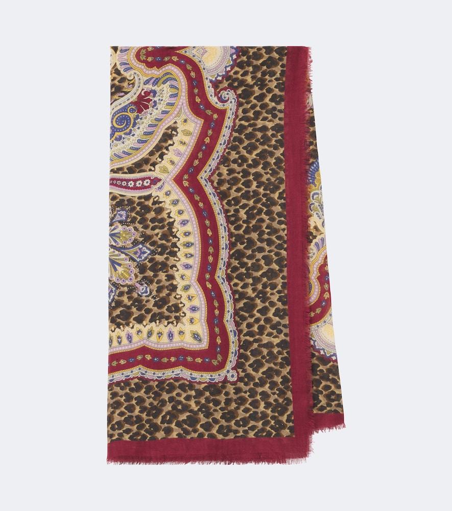 etro printed modal and cashmere scarf