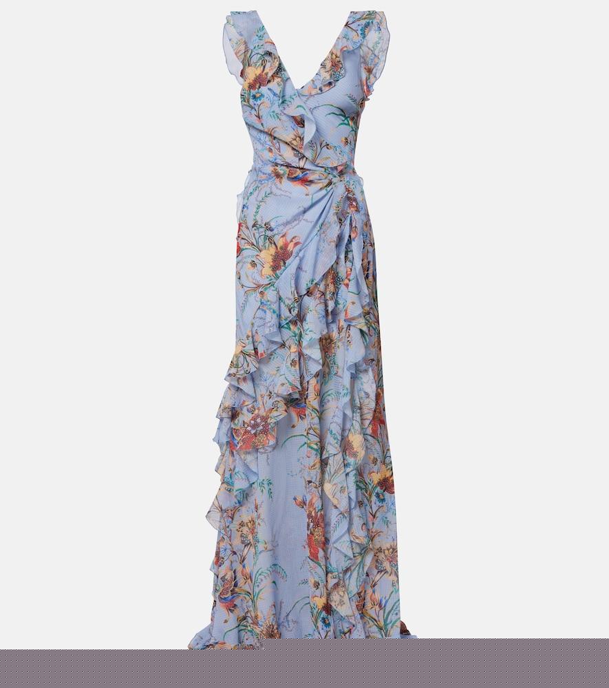etro printed ruffled maxi dress