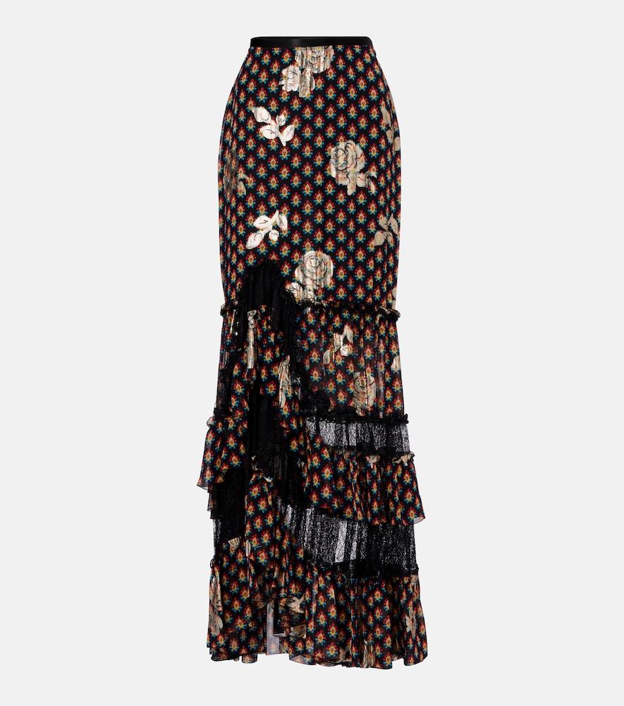 etro printed silk-blend maxi skirt