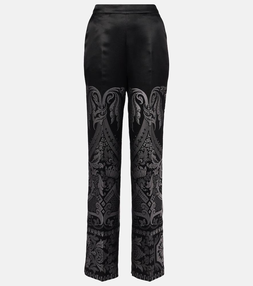 etro printed silk-blend wide-leg pants