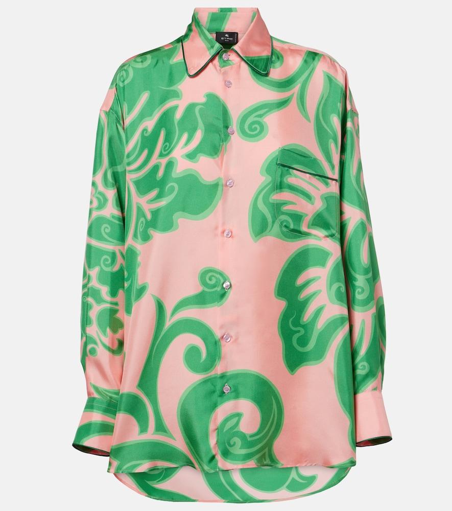 etro printed silk blouse