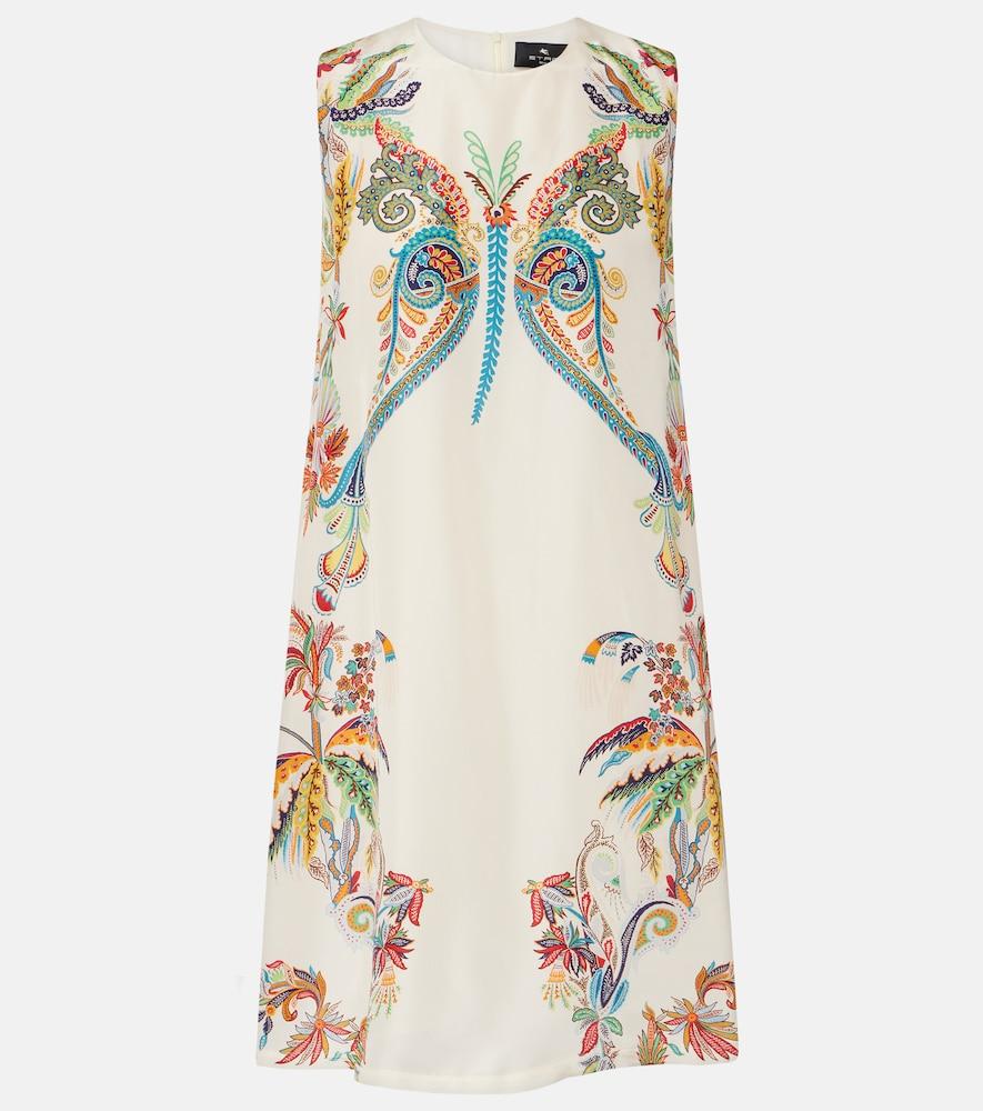 etro printed silk minidress