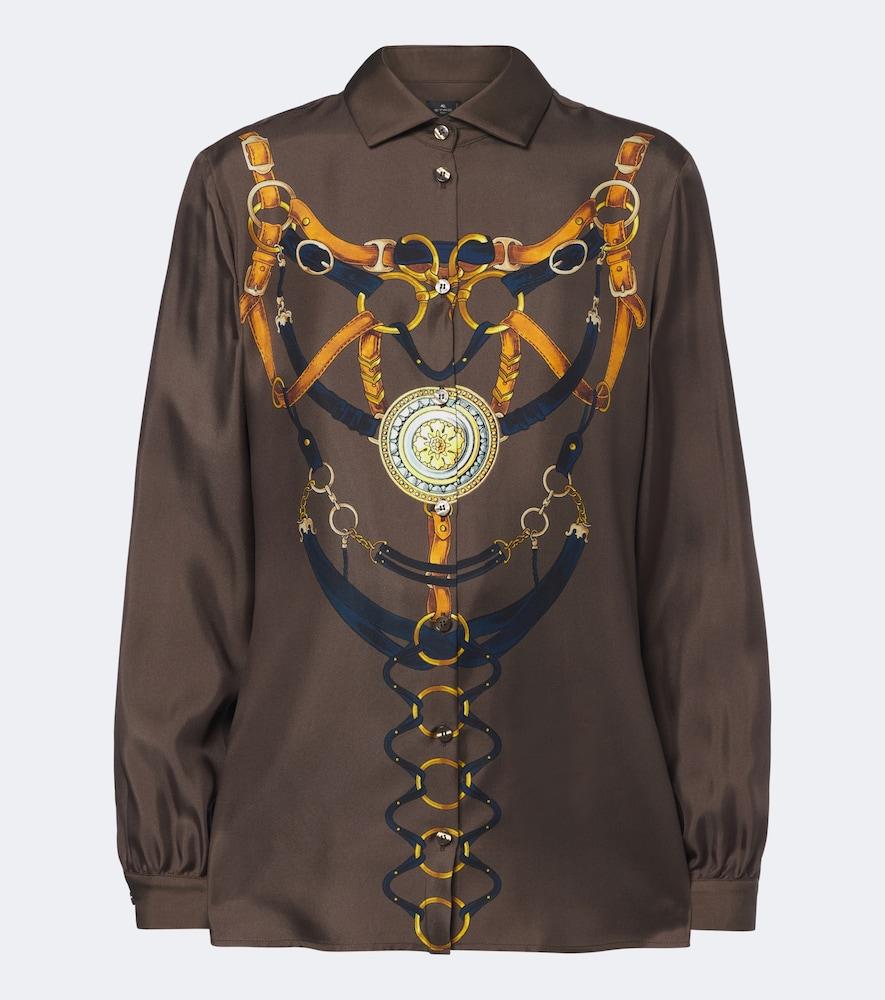 etro printed silk shirt