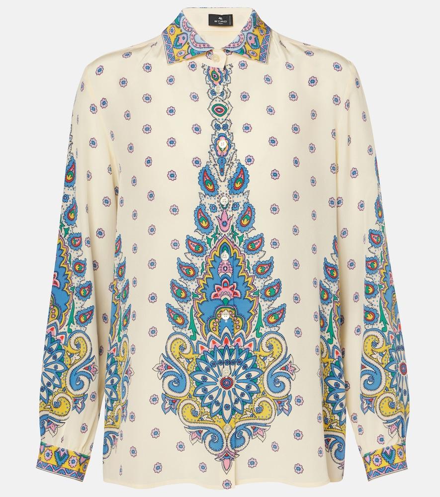 etro printed silk shirt