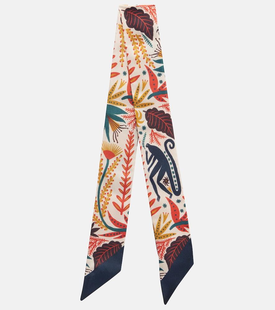 etro printed silk twill scarf
