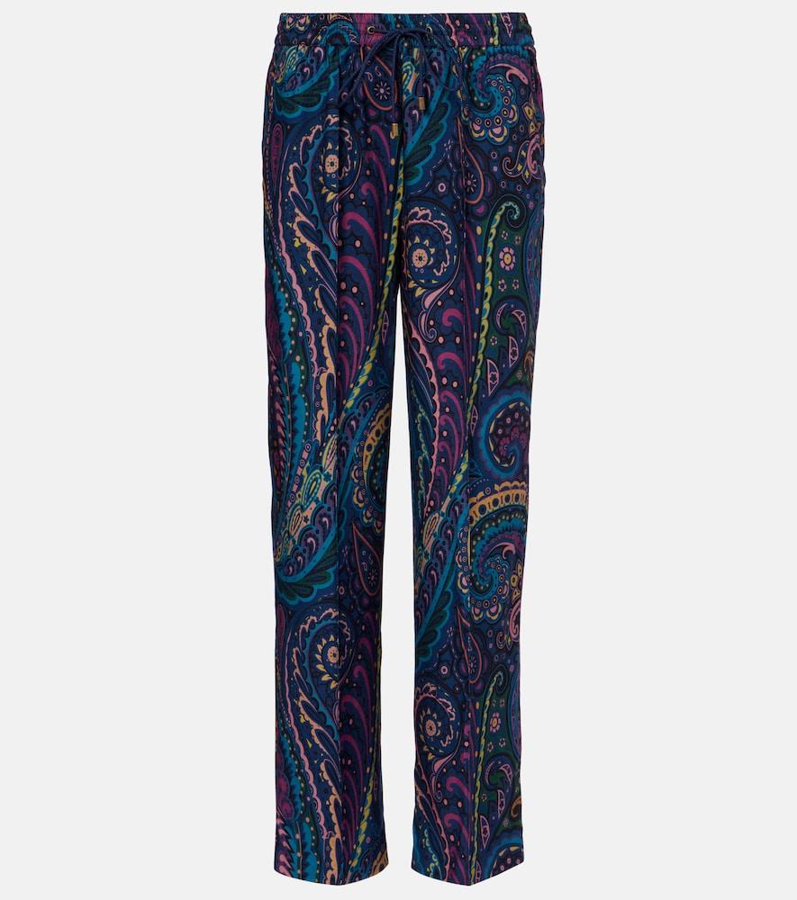 etro printed straight pants
