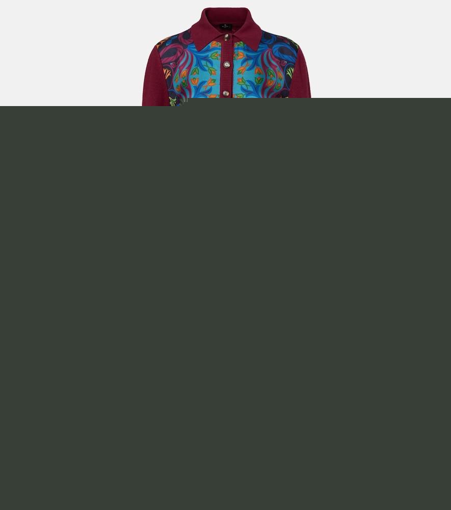 etro silk, wool, and cashmere shirt dress