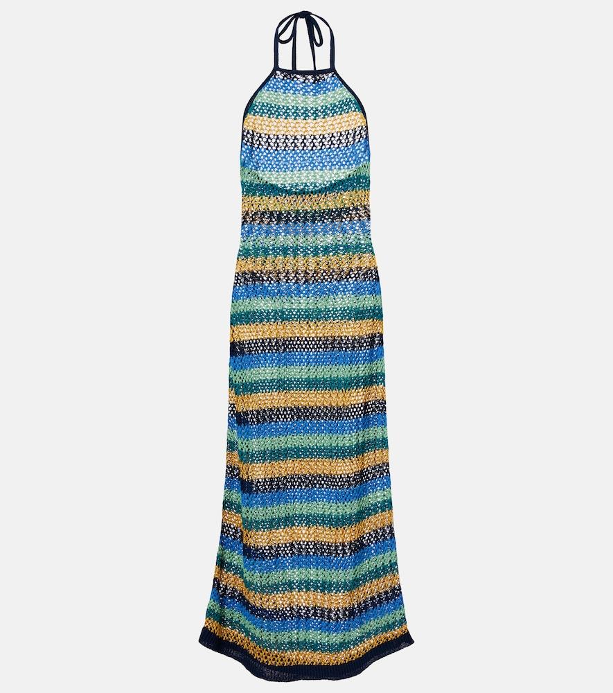 etro striped cotton-blend maxi dress