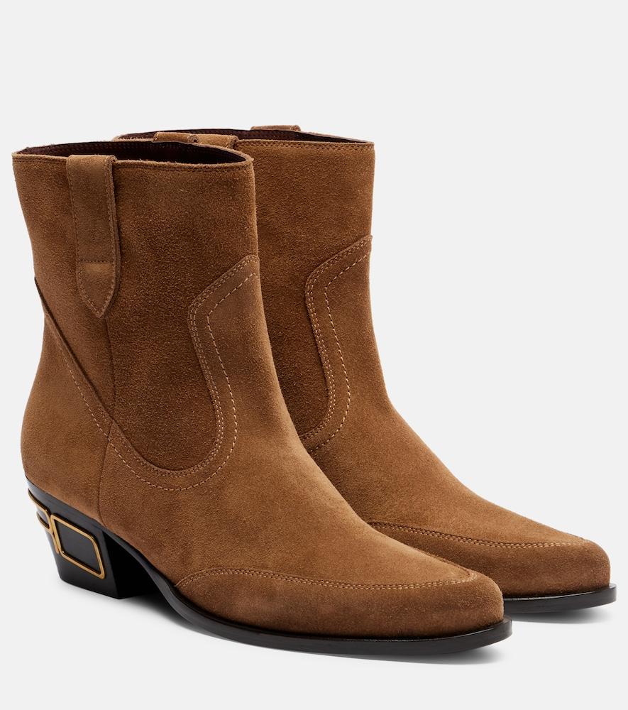 etro suede ankle boots