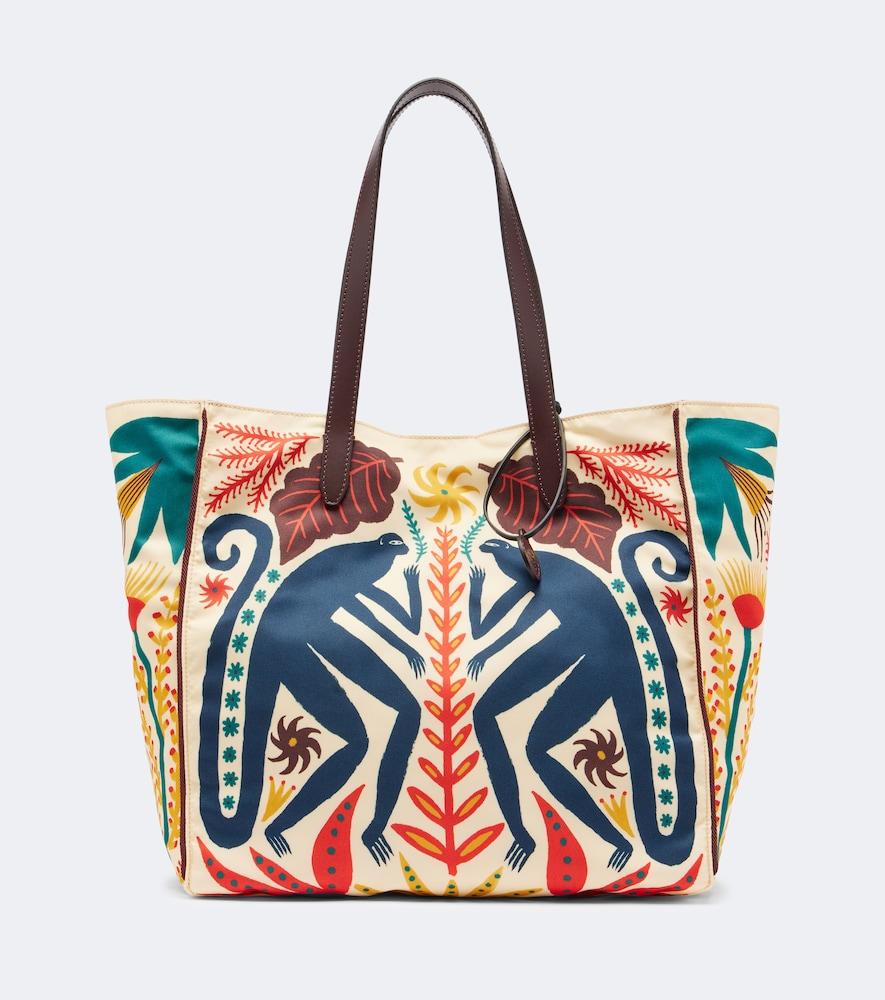 etro tabby large printed tote bag