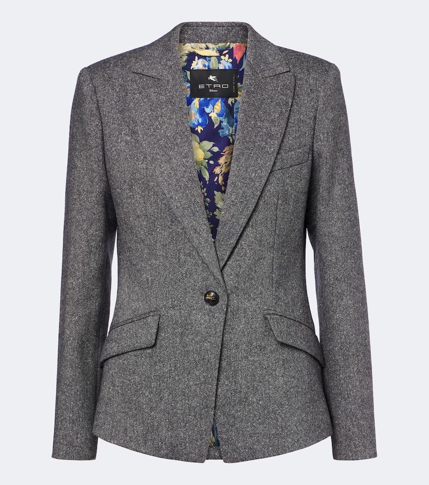 etro wool and silk-blend blazer