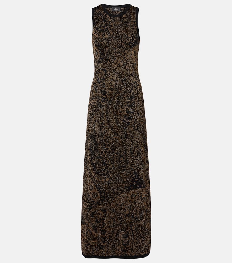 etro wool-blend jacquard maxi dress