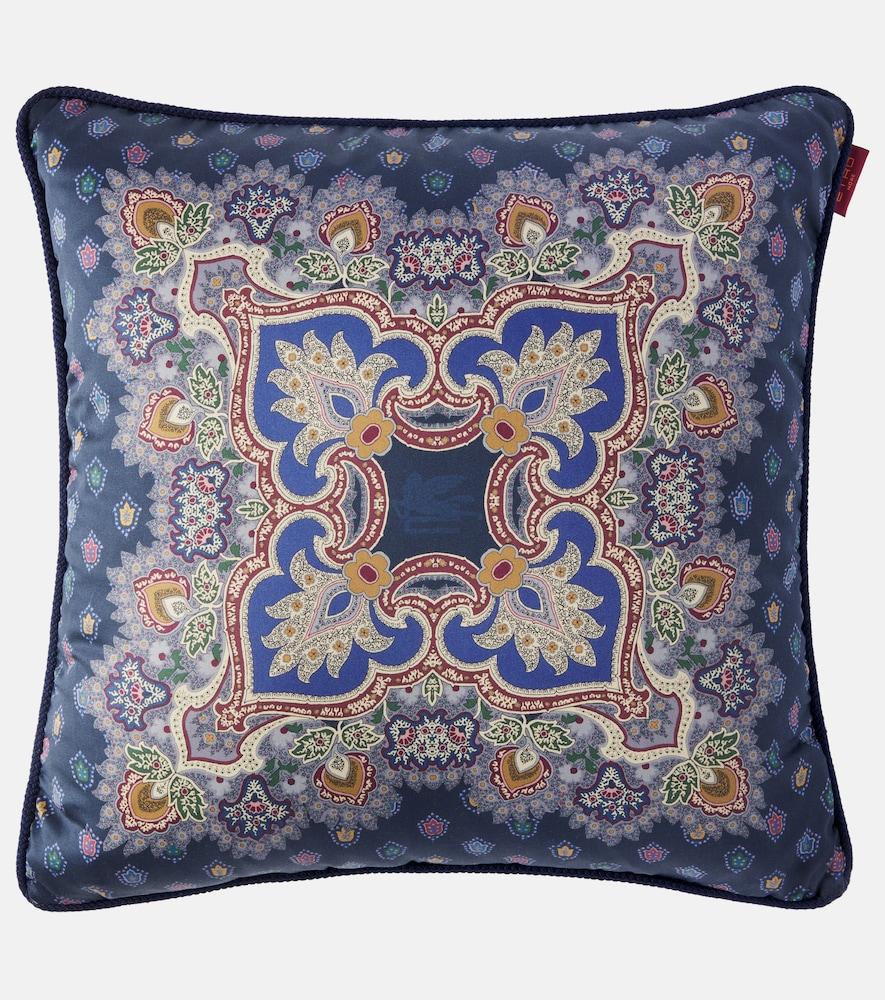 etro zahir printed cotton cushion